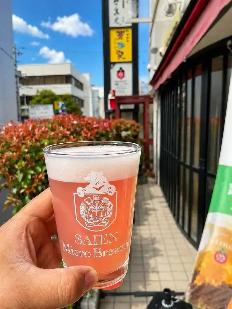 Saien Microbrewery with Kitchen taps Cranberry Sour Ale today