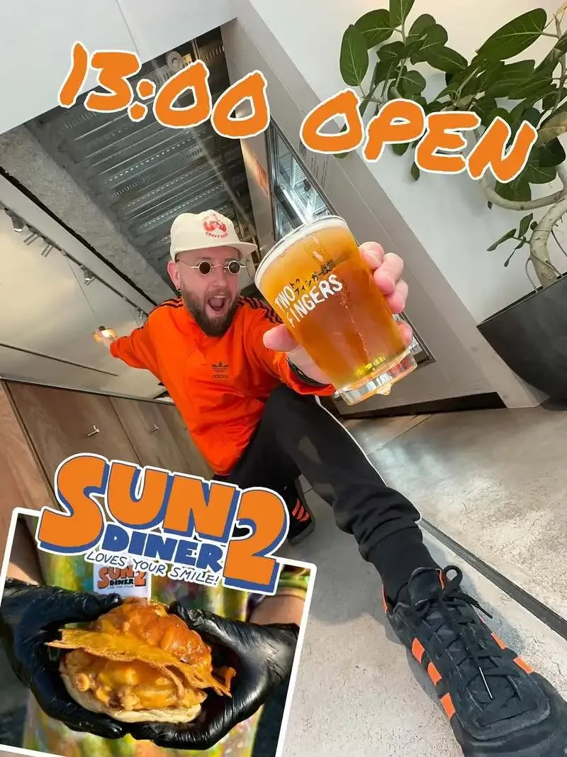 池袋・Two Fingersでsun2dinerのバーガー再登場　WCBやMonkishもオンタップ