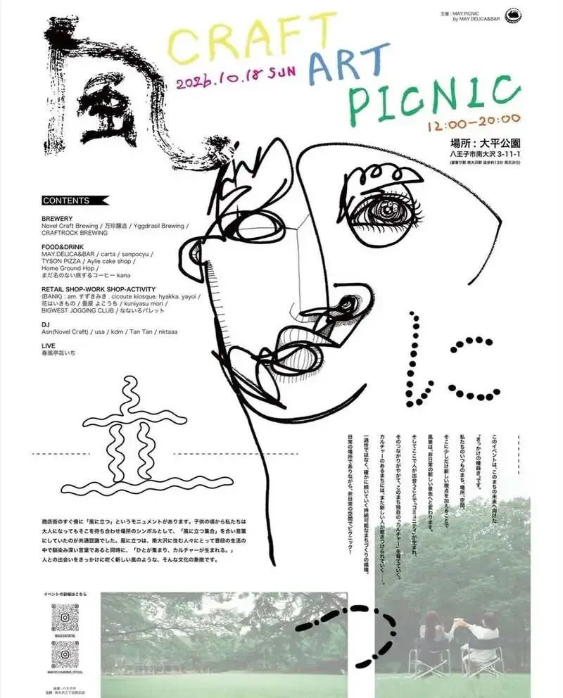 Novel Craftが10月18日、南大沢・大平公園の「風に立つ」に参加
