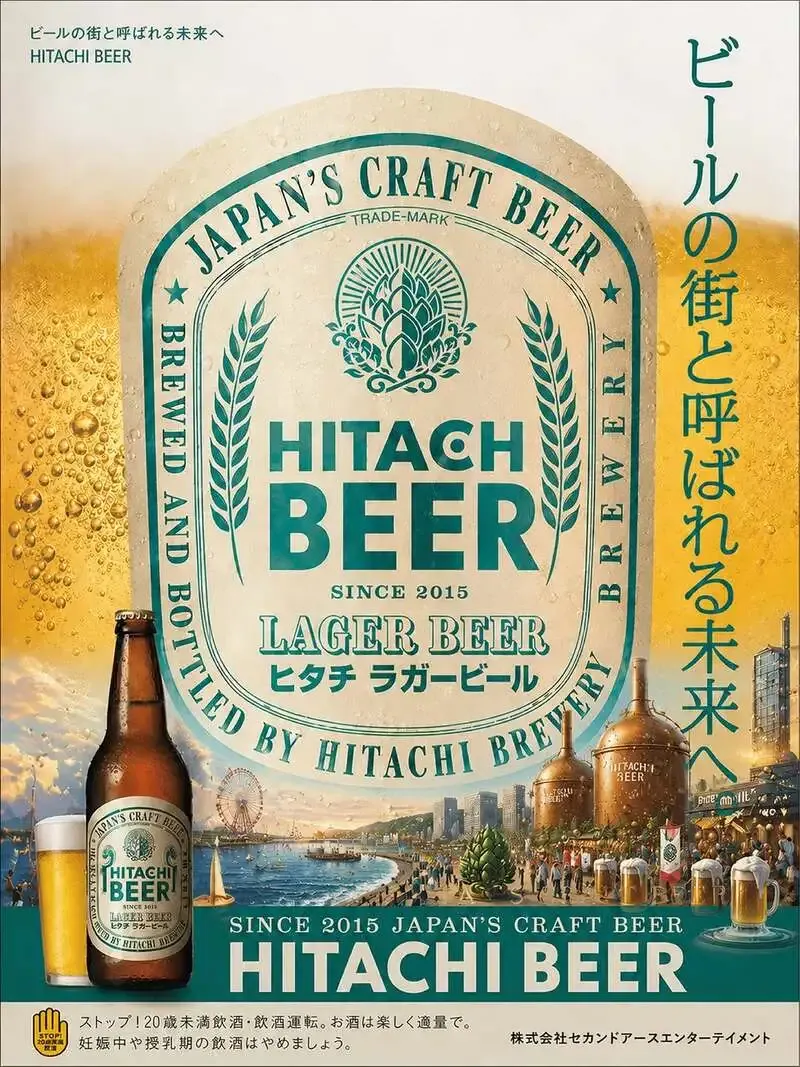 Hitachi Beer Brewery unveils its new lager, "Hitachi Beer Lager"