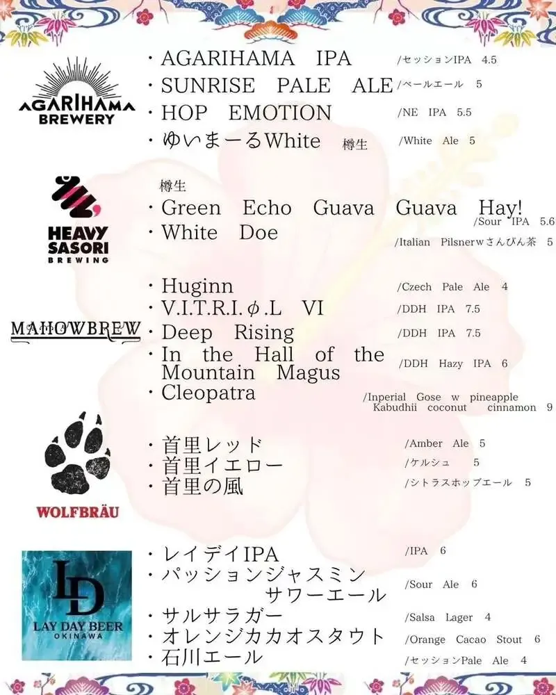 集い処 Key.で沖縄ブルワリーのビール19種を案内　AGARIHAMAやMAHOWBREWなど