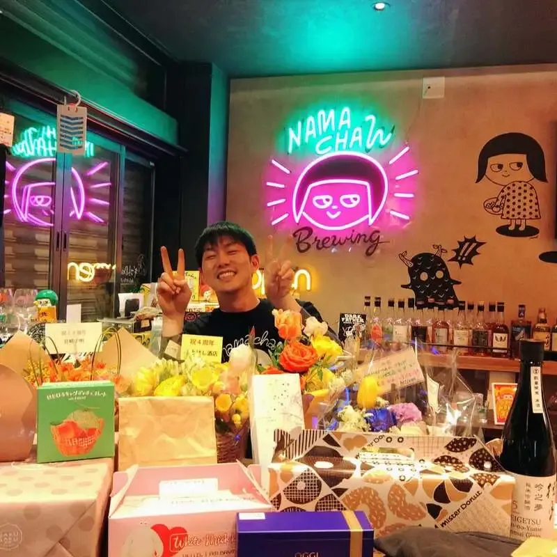 NAMACHAんスタンド北池袋店でねこビア『元祖ねこしょごっ！』開栓