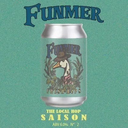 プライマリーバレルズ、地元農家と育てたフレッシュホップのセゾン「FUNMER」第2バッチを発売
