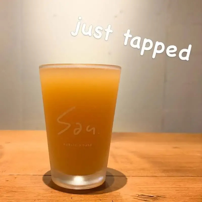 San.publichouse taps brasserie_knot’s JIRI / Hazy IPA in Yoyogi-Uehara