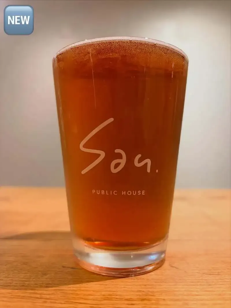 San.publichouseで松本ブルワリーの「Traditional Bitter」が開栓