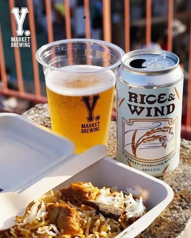マジックアワー経堂店でY.MARKET BREWING『RICE and WIND』開栓