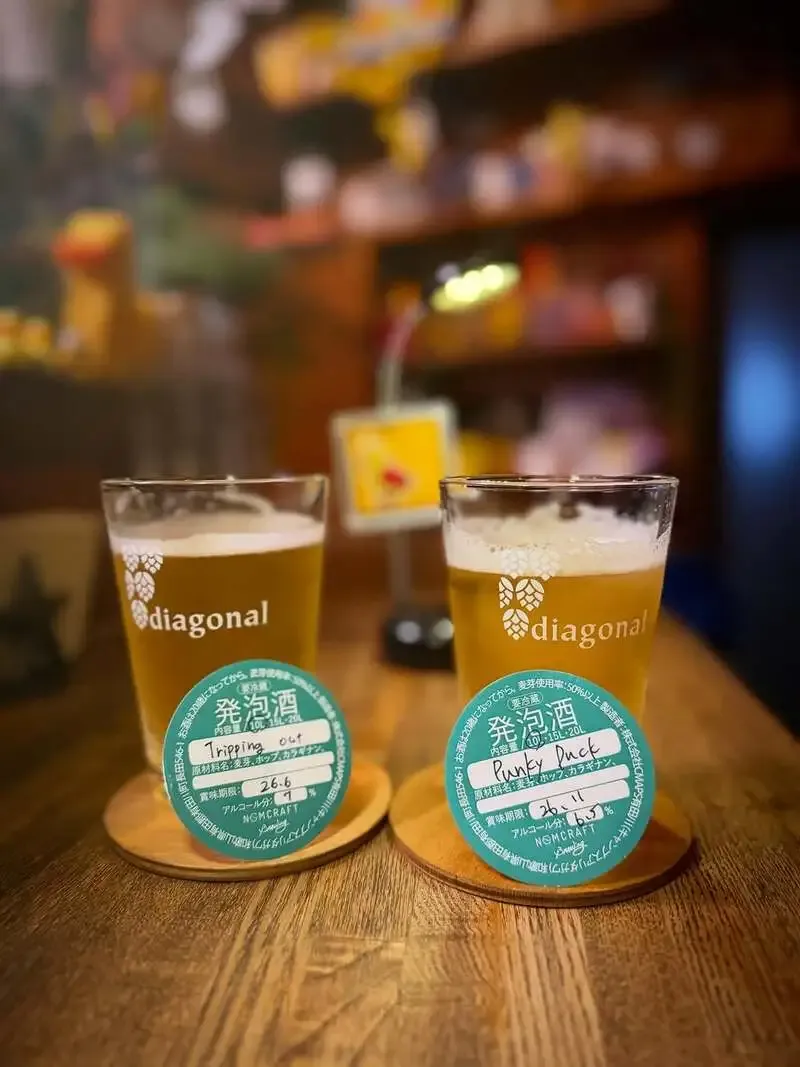 甲府・diagonalでNOMCRAFTのウエストコーストIPA2種を樽出し