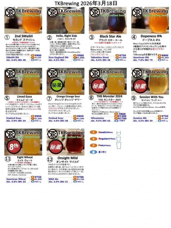 神奈川・TKBrewing、水曜営業に合わせ#440 Dopeness IPAを案内