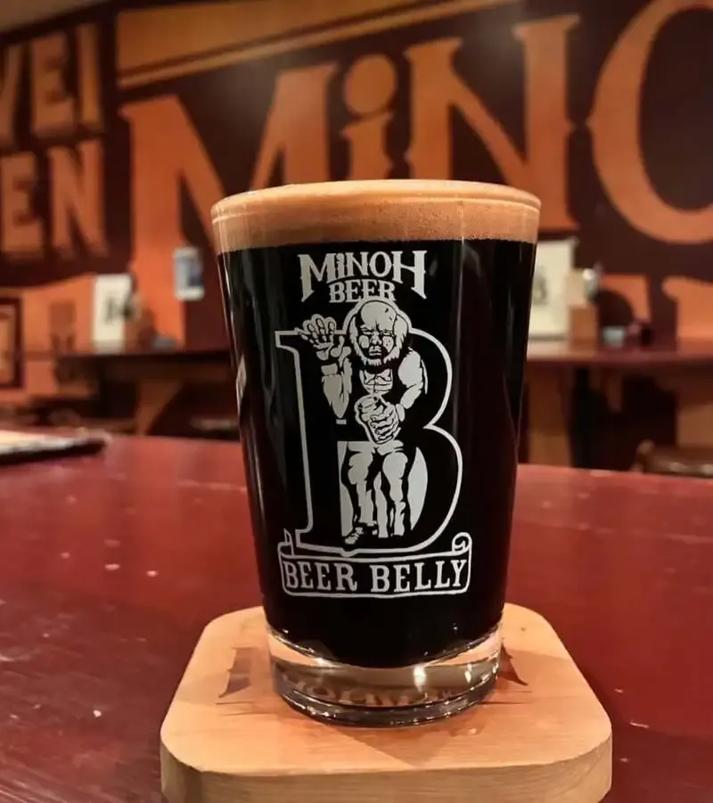 BEER BELLY天満で箕面ビールの樽熟成インペリアルスタウト開栓