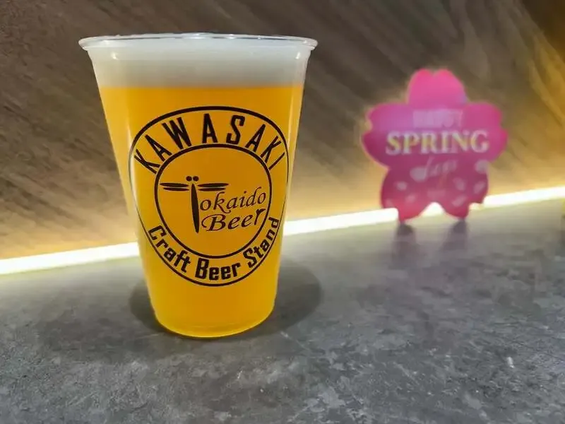 KAWASAKI Craft Beer Stand by Tokaido BeerでNori's Beer『甲斐のみどり』開栓