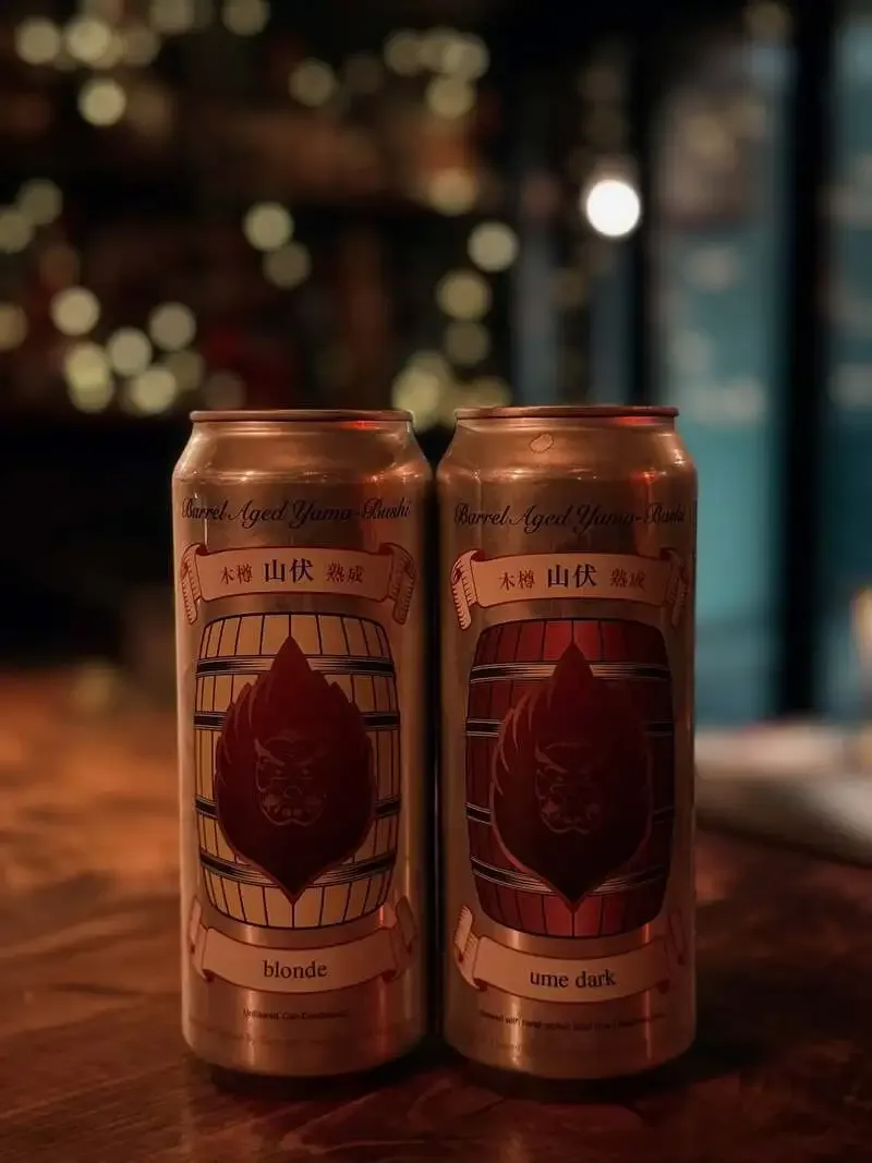 鷺沼のさるのこしかけに志賀高原ビールの木樽熟成山伏2種が登場