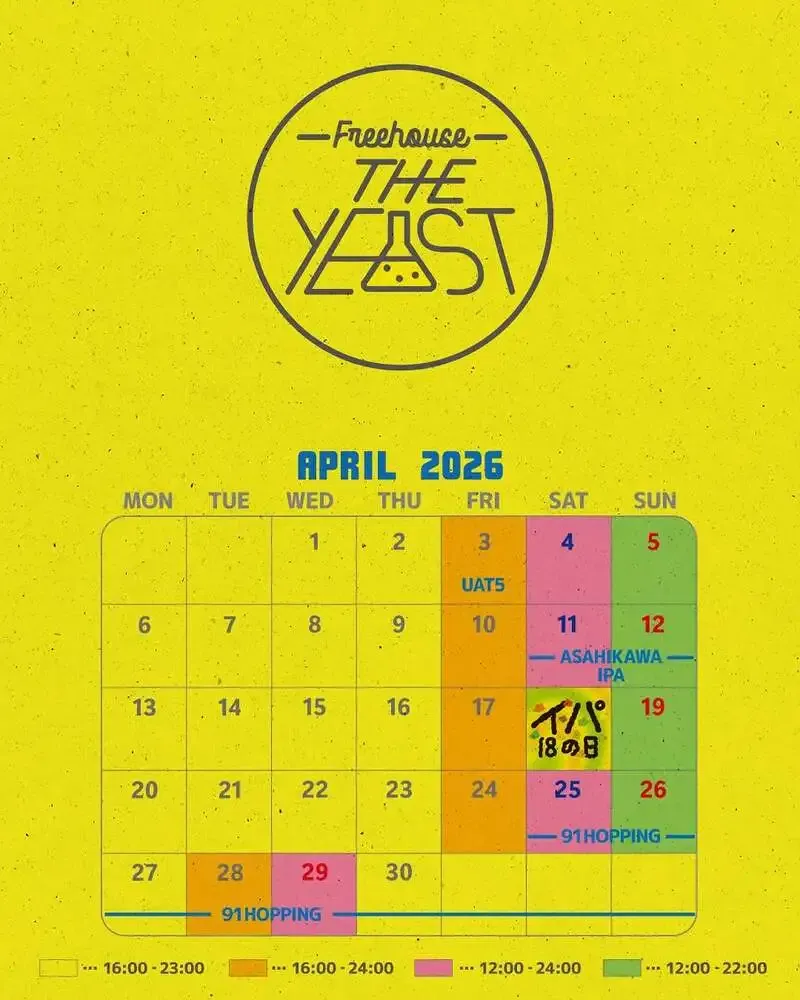 Freehouse‐THE YEASTで「UNDER A TREE 5」と旭川IPA #5が開栓