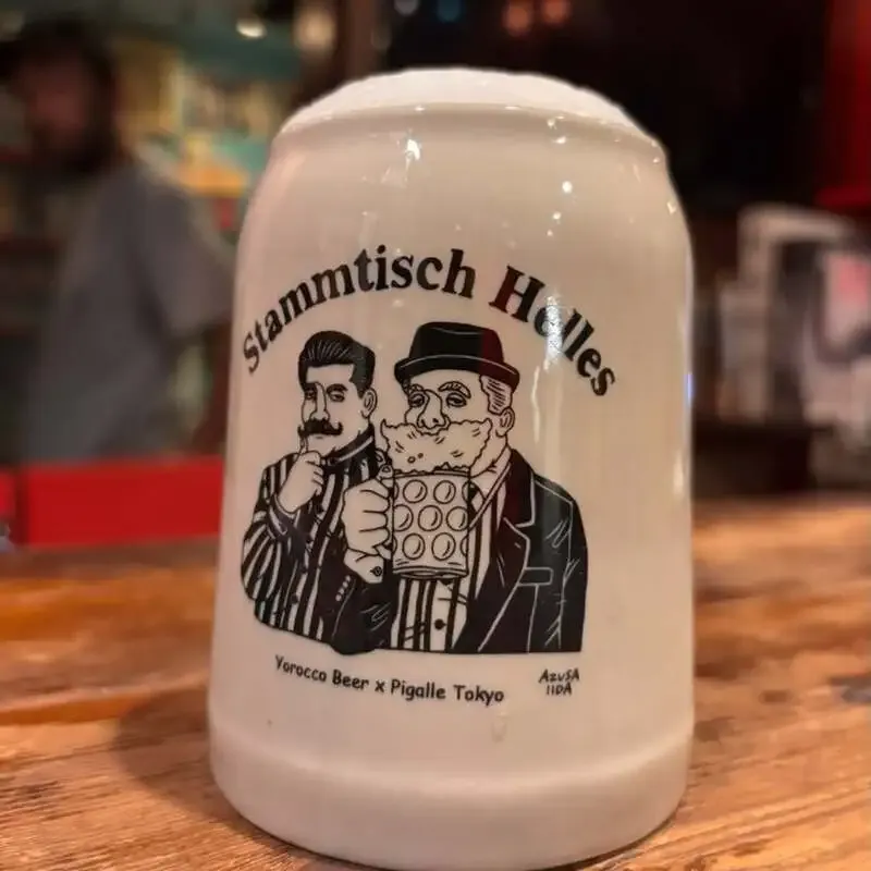 Pigalle Tokyoでヨロッコ醸造の「Stammtisch Helles」開栓