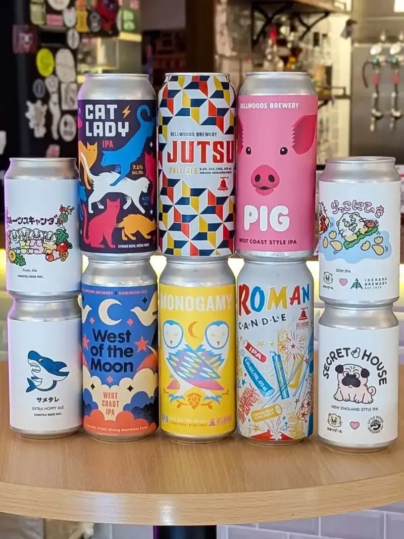 笹塚のパイントロジー、ヒミツビールとベルウッズの10本を掲示