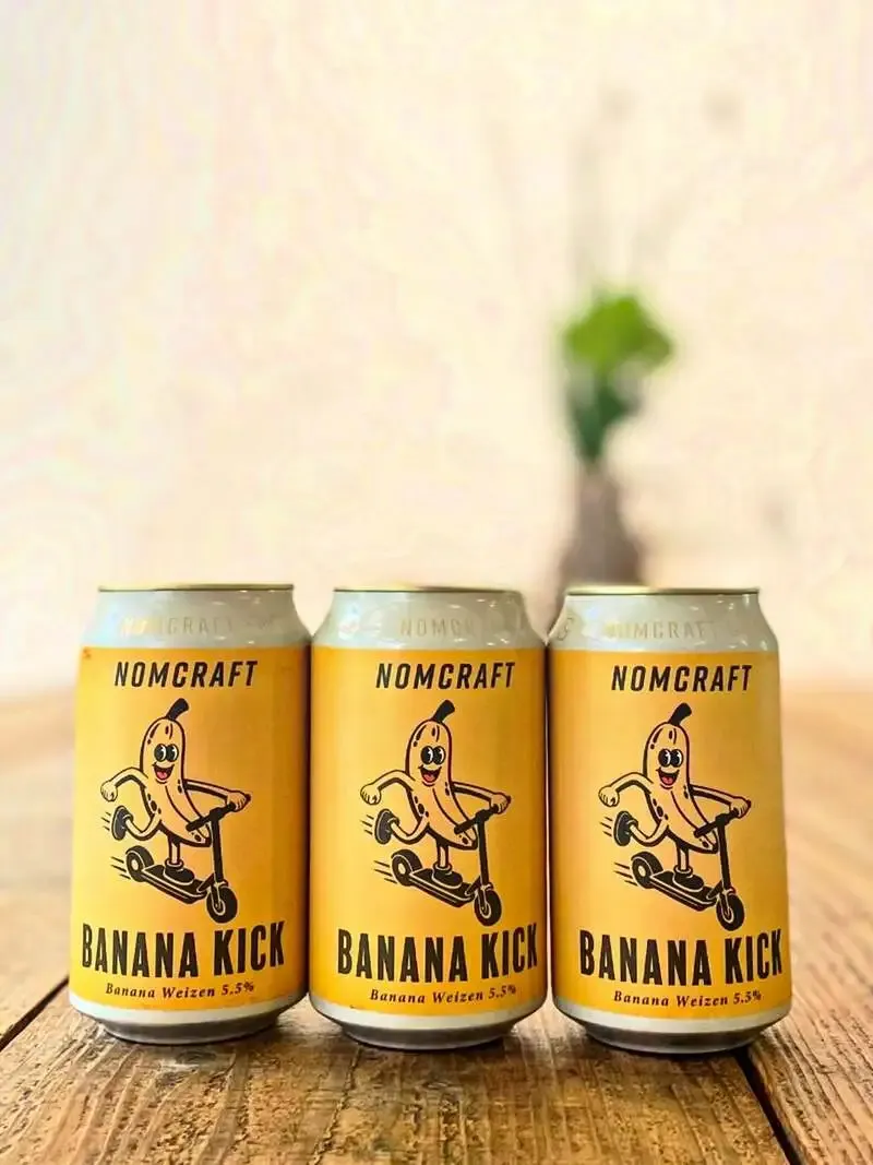 あわストアでNomcraftの「Banana Kick」開栓、バナナ香るヴァイツェン