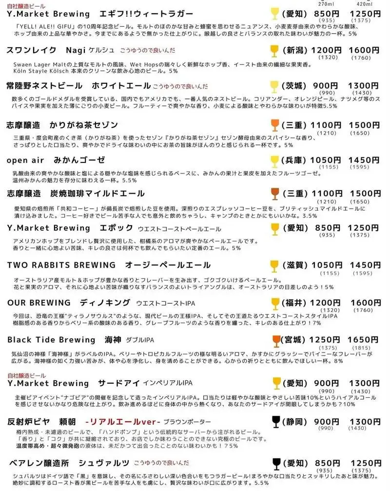 KEG NAGOYAで常陸野ホワイトエール、志摩かりがね茶セゾン、BTB海神が新規開栓