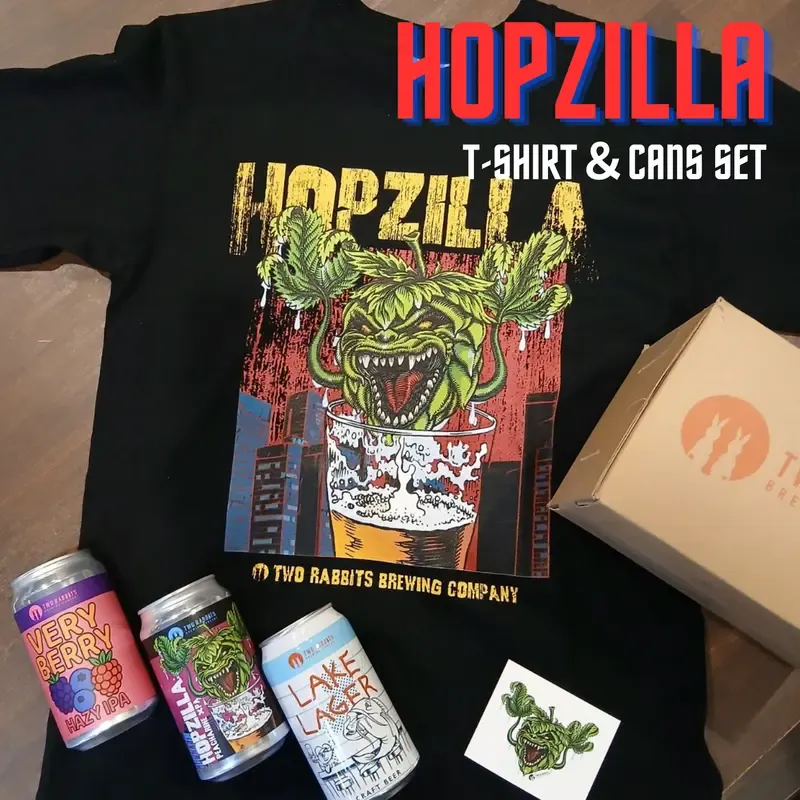二兎醸造、HOPZILLA新作記念のTシャツ付き3本セットを販売