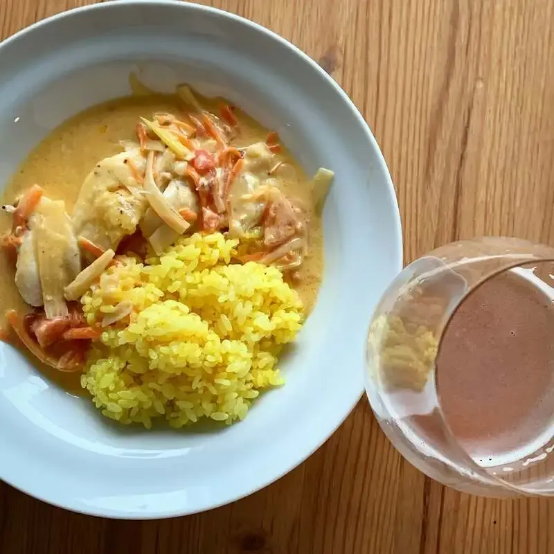SHIKI BEER recommends saffron cream cod stew with KURENAI