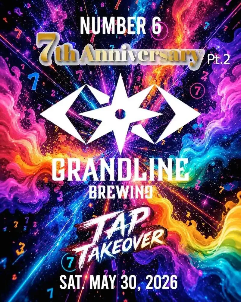 日本橋のNUMBER 6で7周年祭第2弾、GRANDLINE BREWING TTOを5月30日に開催