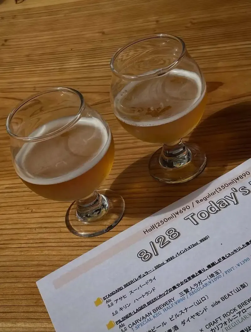 CRAFT BEER MARKET Tamachi Taps Yamaguchi Beer Pilsner and Far Yeast Brewing IPA