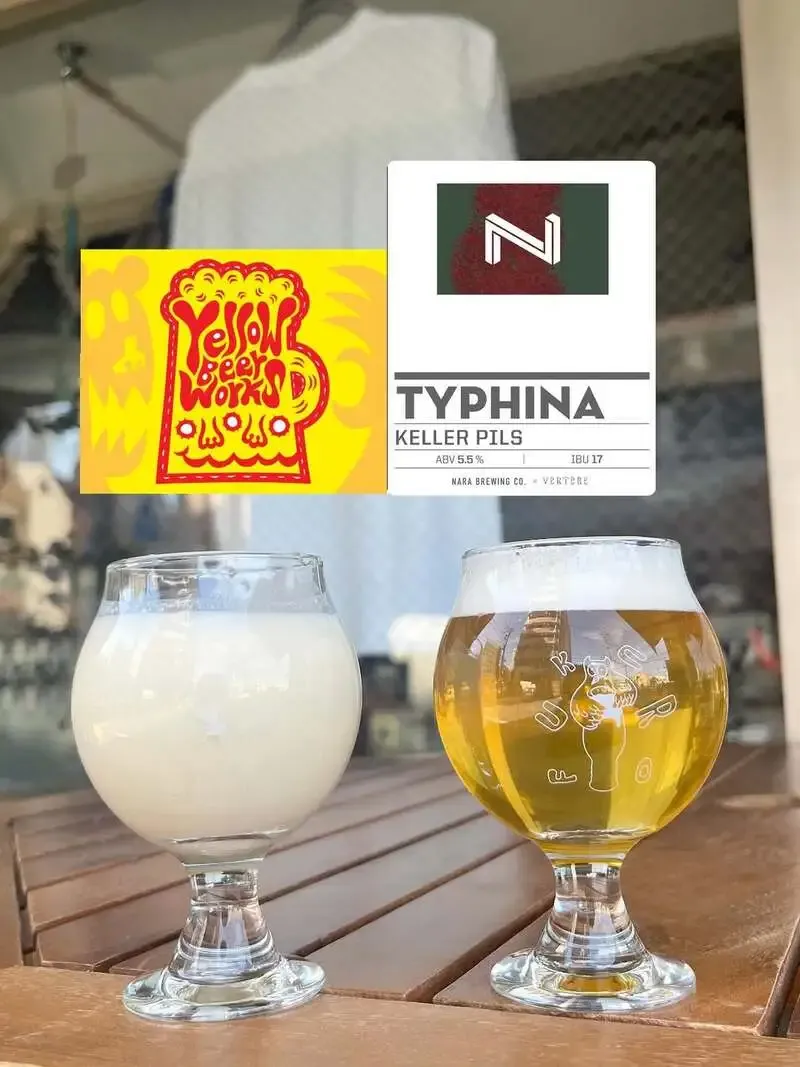 蒲田のBar FUKUROで奈良醸造×VERTERE「TYPHINA」開栓、洋梨プシャーも