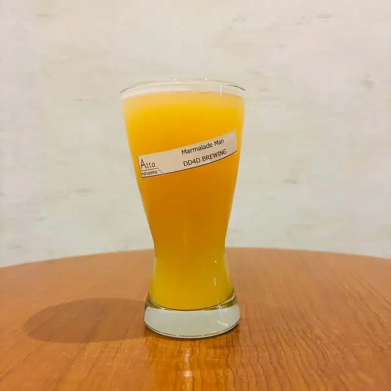Atta maruyamaでDD4D BREWINGのCitrus Hazy IPA『Marmalade Man』提供中