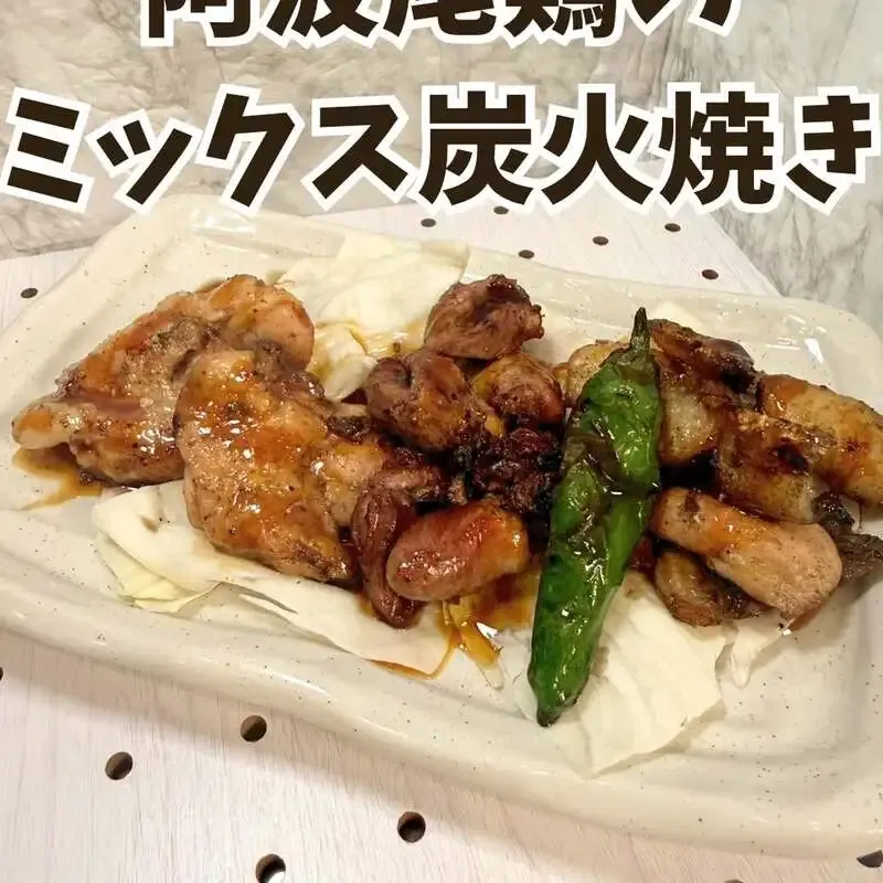 徳島駅地下のT.S.Brewery・よい鳥、阿波尾鶏のミックス焼きとAWABEER 5種飲み比べ