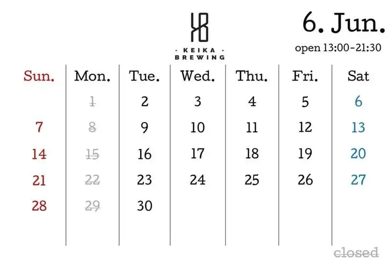 Keika Brewing Releases June Event Calendar, Planning Appearances Across the Region from Asamushi