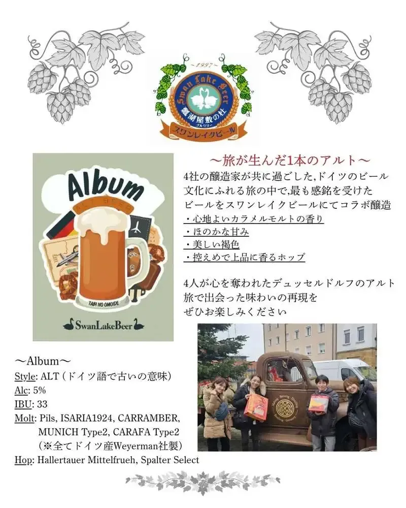 スワンレイクパブエド渋谷代々木上原店カフェドテテでコラボビール「Album」を紹介