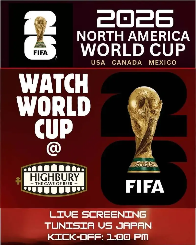 横浜・HighburyでW杯チュニジア戦放映、箕面ビール「パパざるラガー」開栓