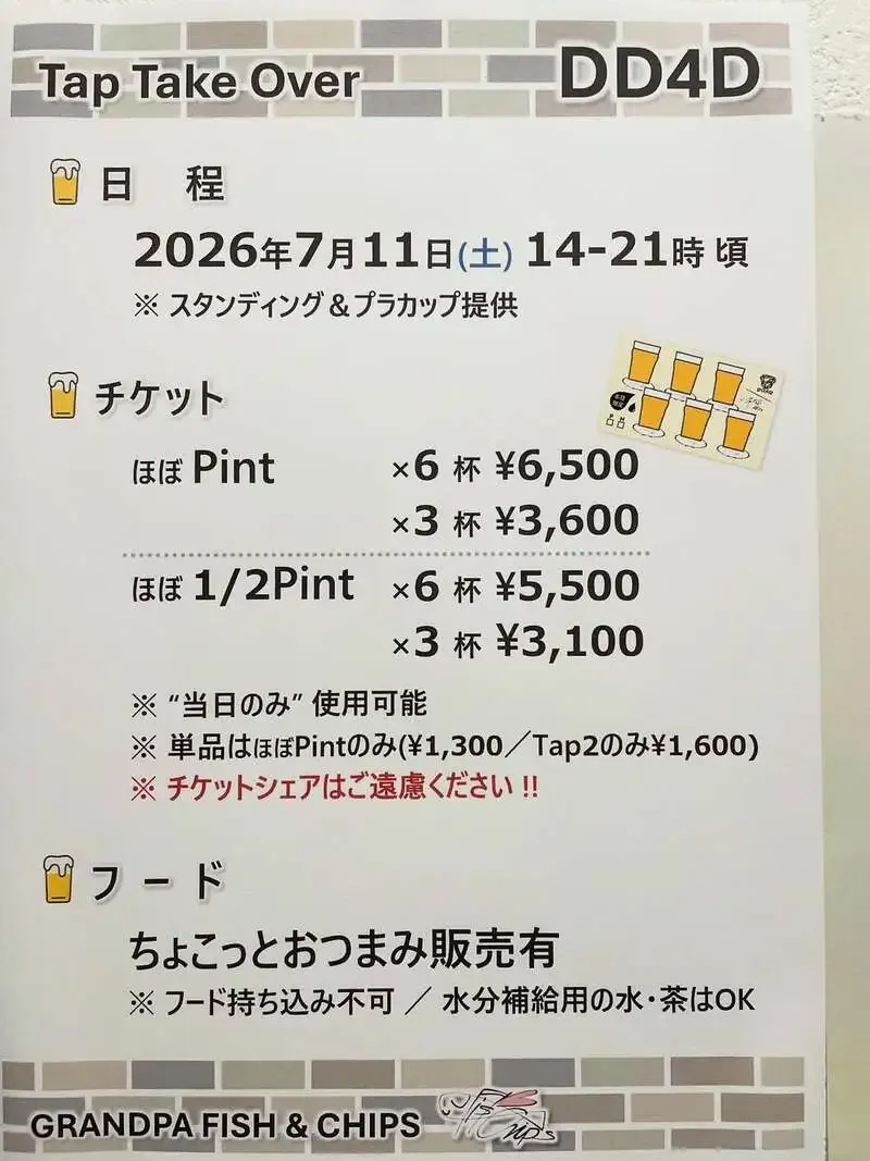 亀戸GRANDPA FISH & CHIPSで箕面ビール『STOUT』を開栓