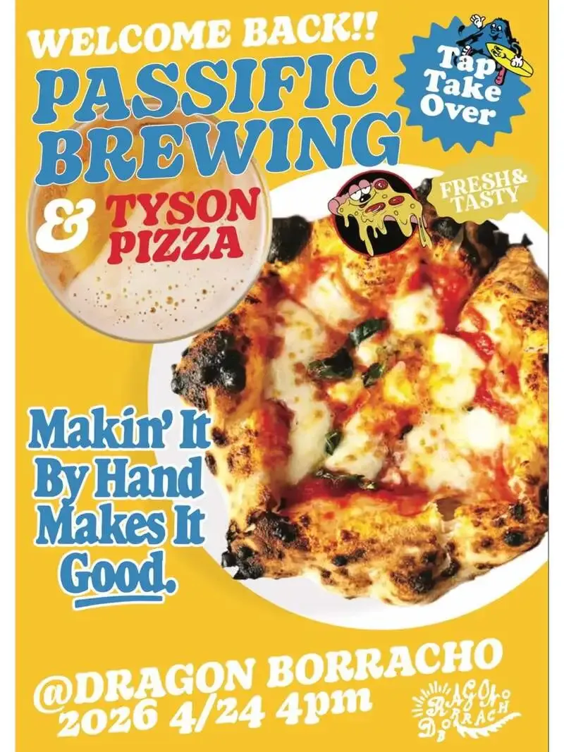 Dragon BorrachoでPASSIFIC BREWINGのタップテイクオーバー、4月24日開催