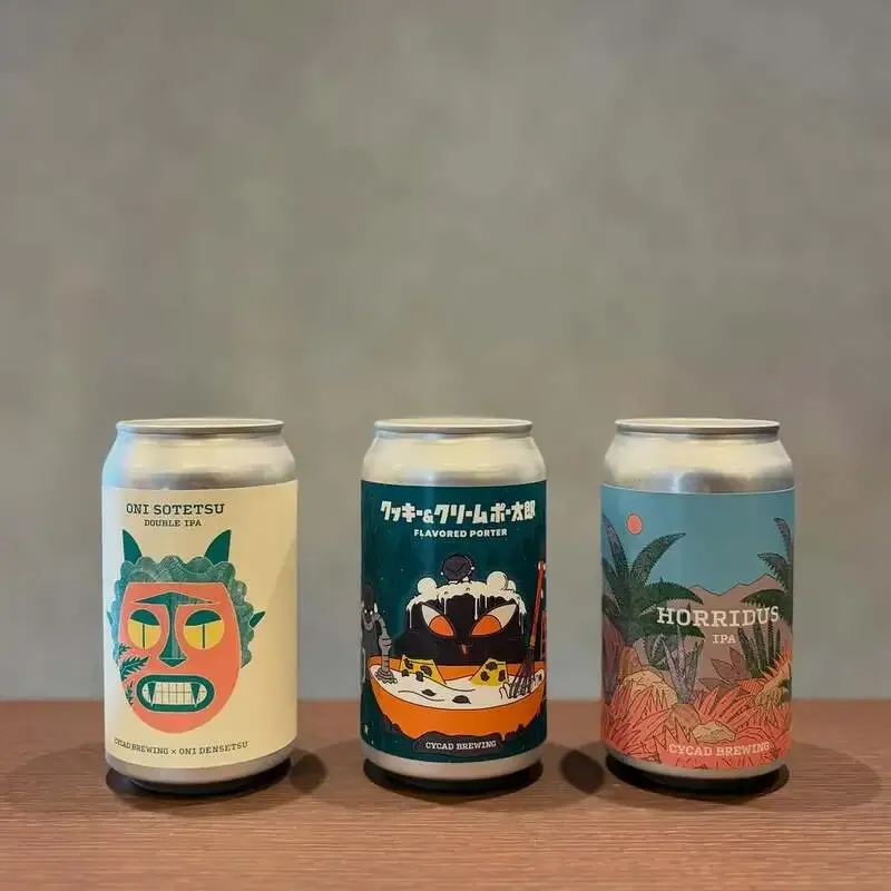 Canal brewingでCycad Brewing缶3種と8本のタップが並ぶ
