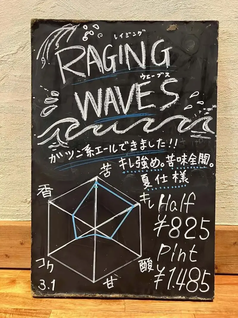 T.T BREWERYチネチッタ通り店でガツン系エール「RAGlNG WAVES」開栓
