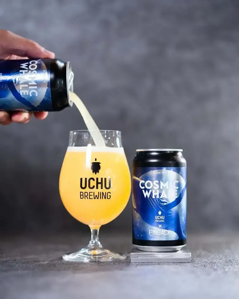 うちゅうブルーイングがFinback Breweryとのコラボ作「COSMIC WHALE」を案内