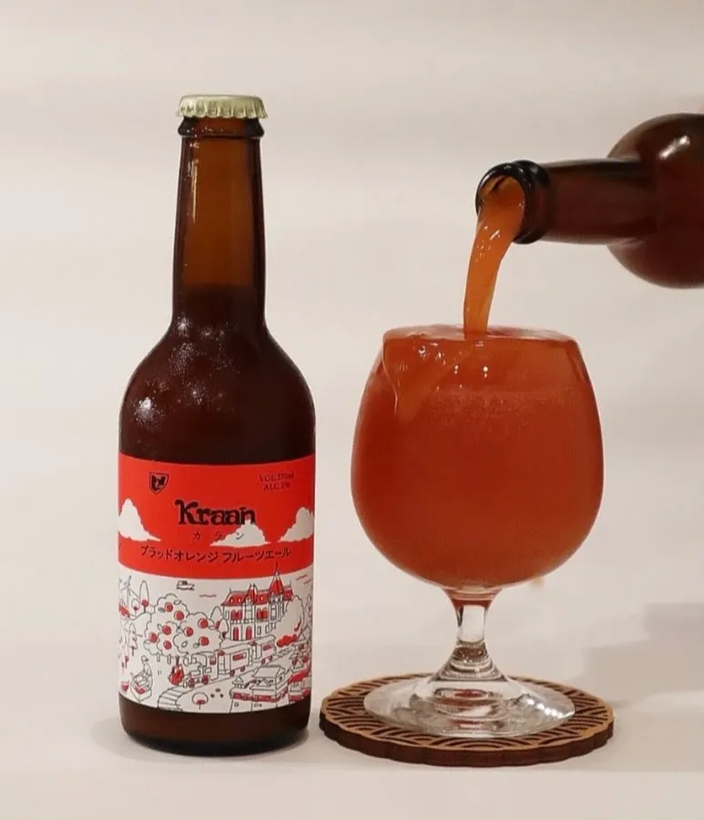 みゃーブリューが紹介、ヒメビールの2％ブラッドオレンジフルーツエール