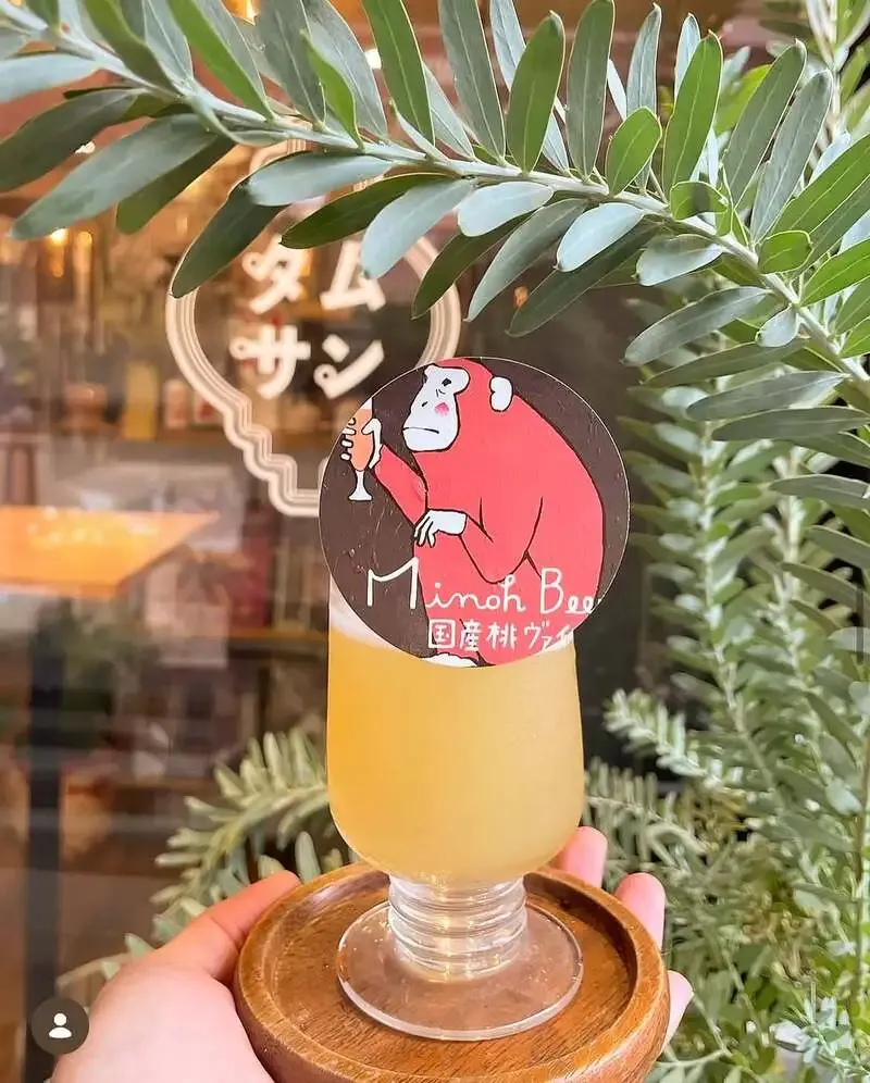 Minoh Beer’s Peach Weizen Hakuho Arrives at Tamsan in Tomigaya