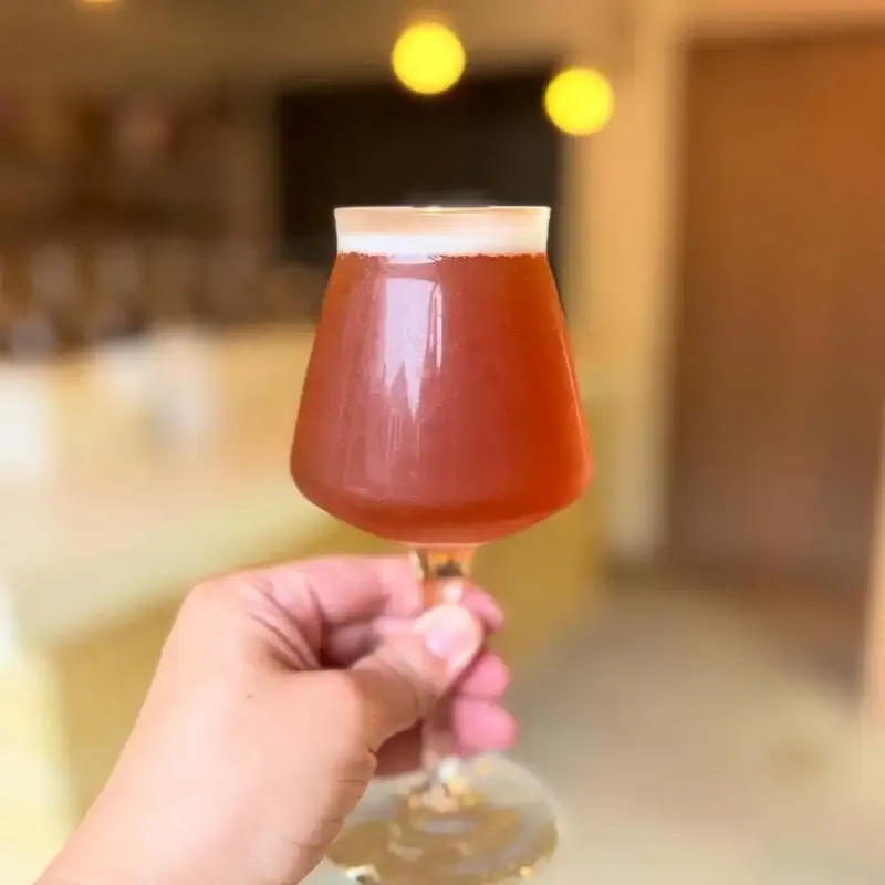 おたこビール醸造所、Farm&Cidery KANESHIGEの山葡萄ビール『THE ROSY』を開栓