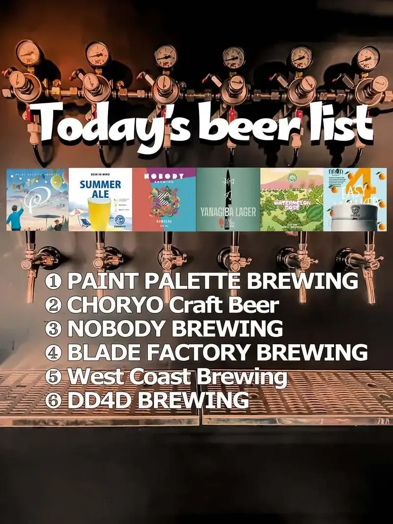 BEER&CRAFT in Gifu posts a six-tap lineup with PAINT PALETTE and DD4D