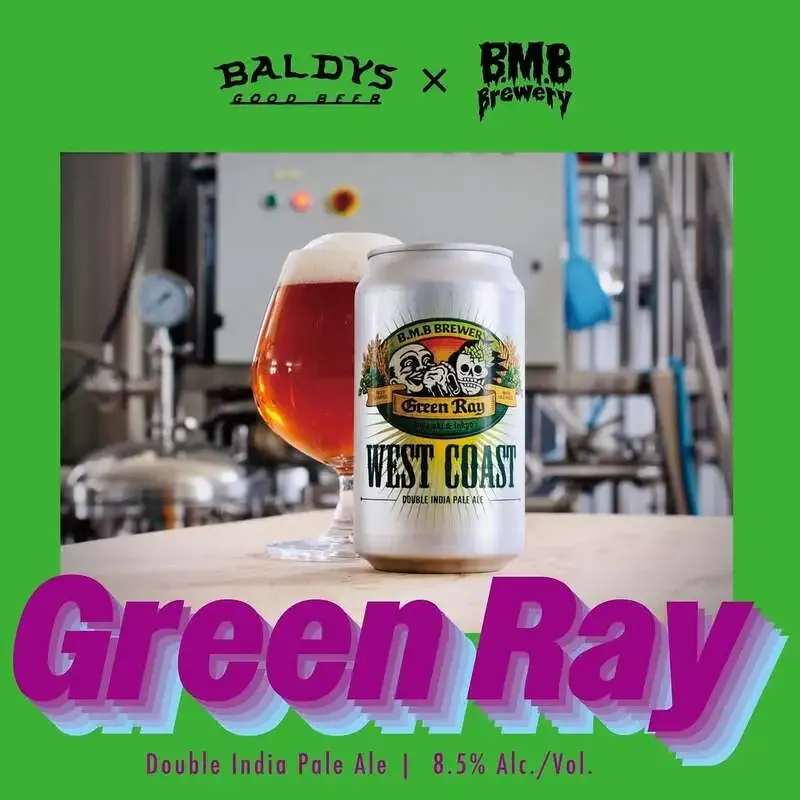 ビーエムビーブルワリー、Baldys Good BeerとのコラボIPA「GREEN RAY」を4月21日発売