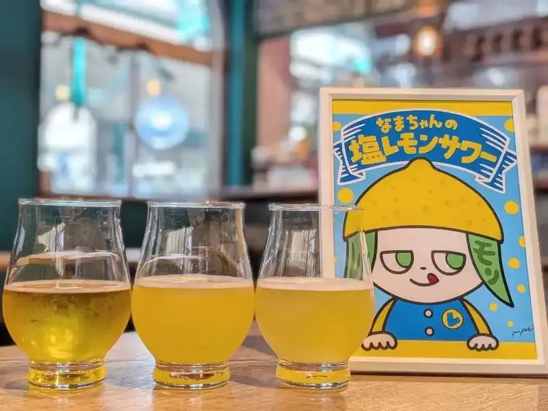 四日市のcraft beer HOP CROWDで登別地ビール鬼伝説「金鬼ペールエール テイラスver.」提供