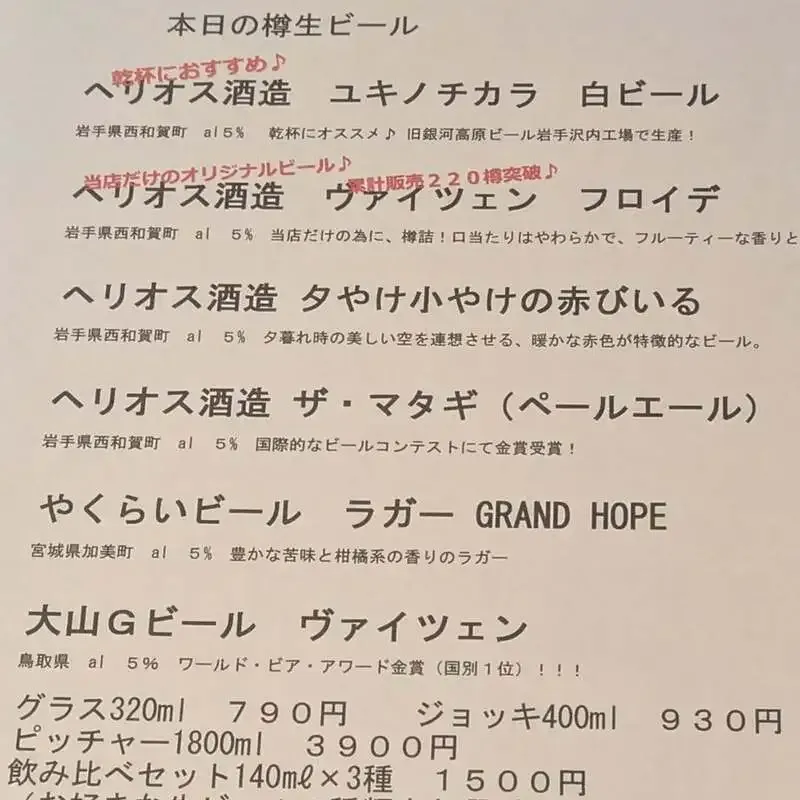 夕焼け麦酒園で大山Gビール「ヴァイツェン」開栓　自家製「ヴァイツェンフロイデ」と飲み比べ