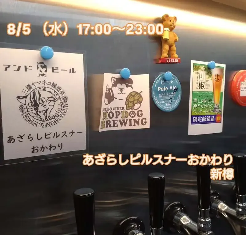 Beer Pub ねことあざらし、8/5営業で10タップ更新　あざらしピルスナーおかわり再登場