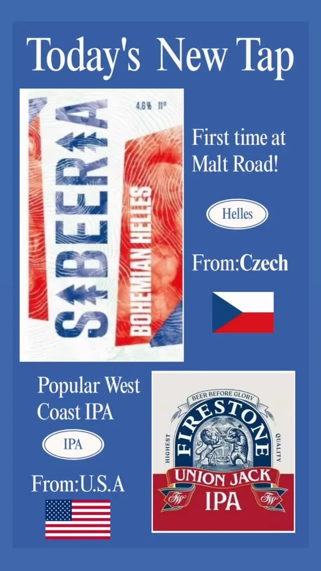 Sibeeria Bohemian Helles and Union Jack IPA on Tap at Bar Malt Road in Kanda