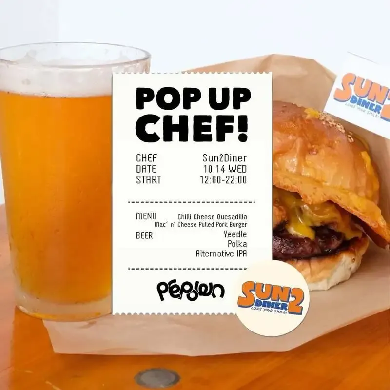 茅ヶ崎PEPOWNで10月14日、Sun2Dinerのバーガーと3種のペアリングビール