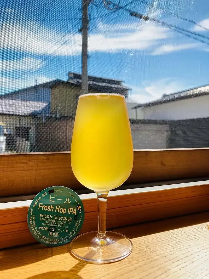 下諏訪のちいとこ商店で玉村本店「Fresh Hop IPA」が開栓