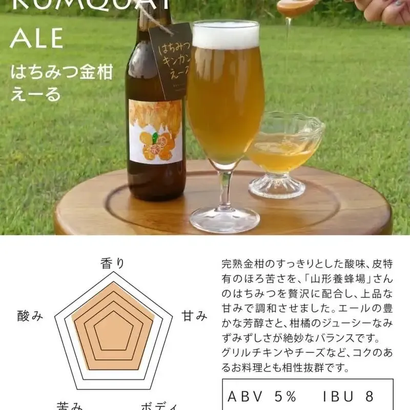 大阪渋谷麦酒、完熟金柑とはちみつの「ハチミツ金柑えーる」を先行限定販売