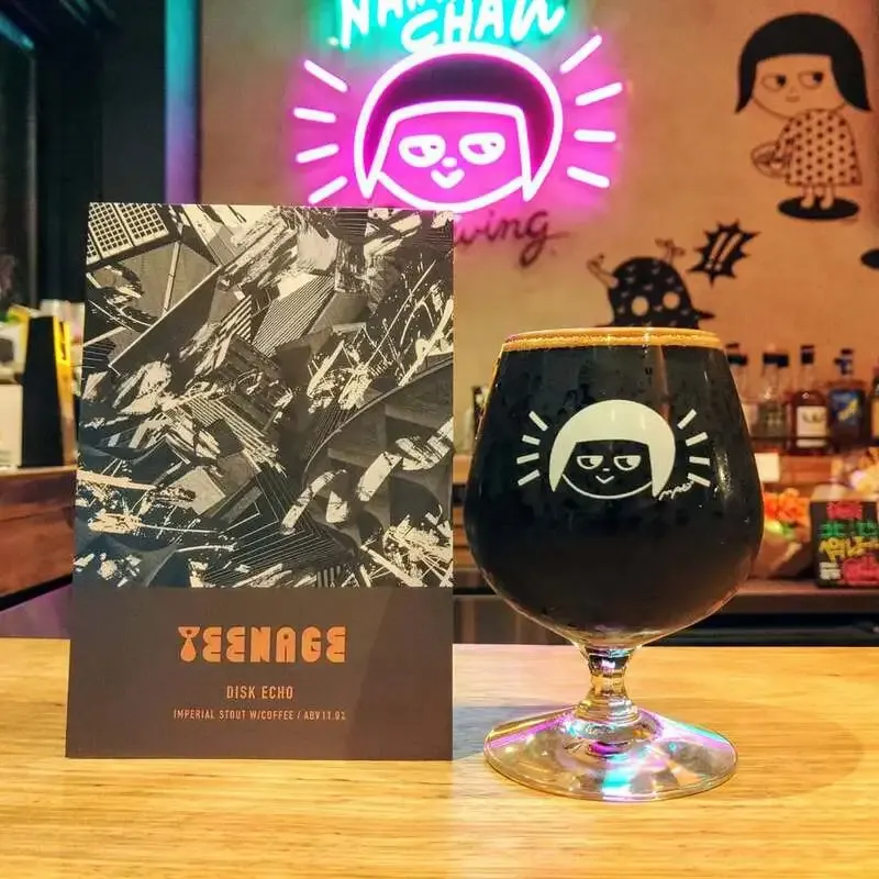 NAMACHAんスタンド北池袋店でTeenage Brewing『Disk Echo』開栓