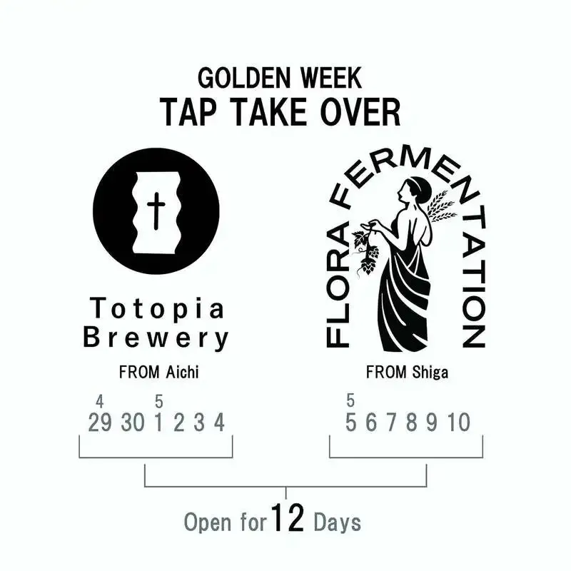 福井のBEER BAR「アワタチ」、GW営業を告知 週替わり4種のクラフトビール