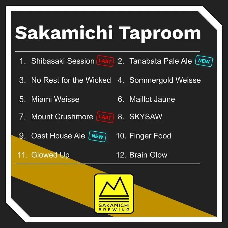 Sakamichi Brewing adds two new beers to its weekend tap list